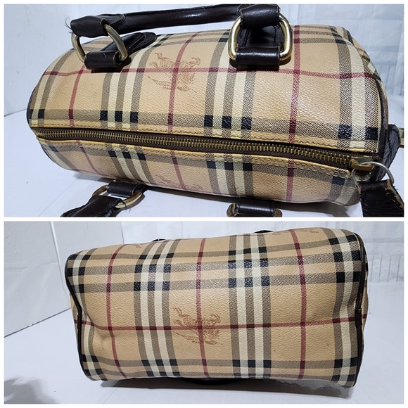 BURBERRY Nova Check Coated Canvas Shoulder Bag Beige/Black - Picture 8 of 16